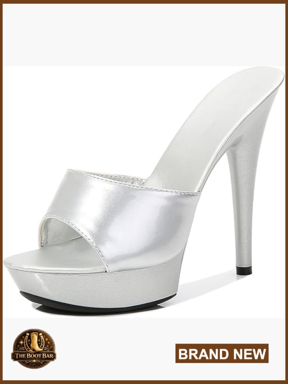 Sky High Stiletto Platform Slip On Heeled Sandals Open Toe Party Prom